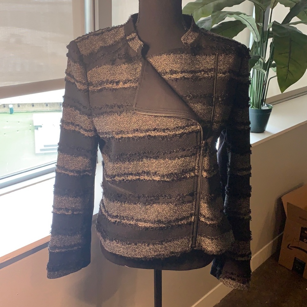 BCBGMaxazria black textured blazer